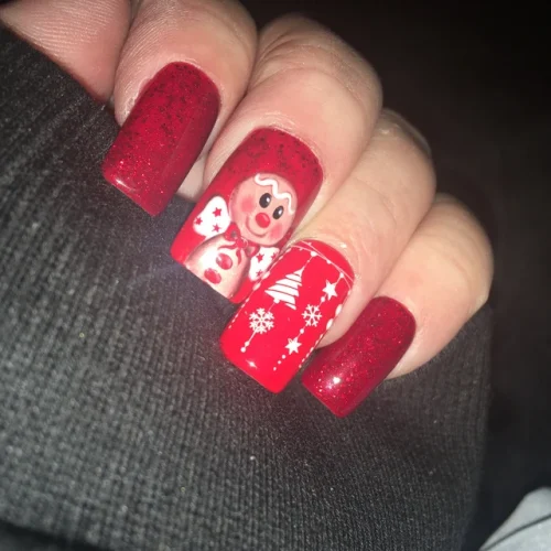 Gingerbread Man Christmas Press on Nails photo review