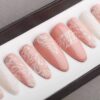 Lace Wedding Press on Nails | Bridal nails | Bridesmaids Nails | Fake Nails | Hand painted nail art | False Nails