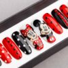 Mickey and Minnie Mouse Inspired Press on Nails with Swarovski Crystals | Fake Nails | False Nails | Glue On Nails | Disney | Hand painted