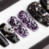13 Monkeys Halloween Press on Nails with Swarovski Crystals | Gothic nails | Hand painted Nail Art | Fake Nails | False Nails | Rock Nails