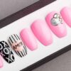 Amor Press on Nails | Valentines nails | Love nails | Happy nails | Hand painted Nail Art | Fake Nails | False Nails
