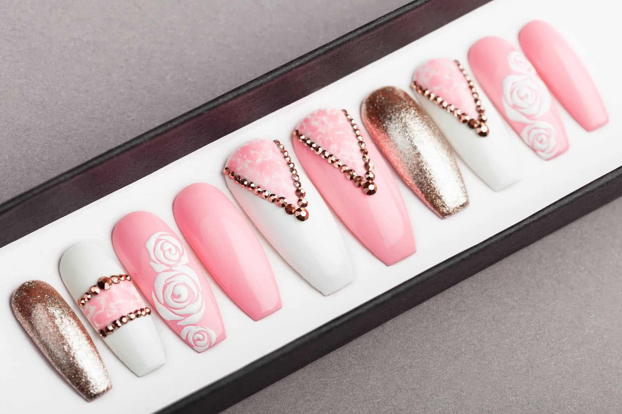 Classy Pink Press on Nails - Lilium Nails