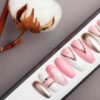 Classy Pink Press on Nails | Rose Gold Swarovski | Roses | Nail Art | Fake Nails | False Nails | Glue On Nails