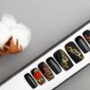 Rose & Gold Press on Nails | 3D Flower | Sculpted Nail Art | Fake Nails | False Nails | Glue On Nails