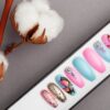 Summer Butterfly Press on Nails with Swarovski Crystals | Hand-painted | Nail Art | Fake Nails | False Nails | Glue On Nails