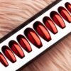 Red Mirror Press on Nails